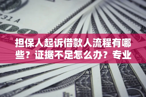 济南担保人起诉借款人流程有哪些？证据不足怎么办？专业律师解答