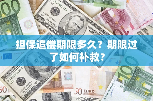 济南担保追偿期限多久？期限过了如何补救？