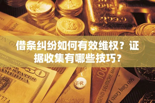 济南借条纠纷如何有效维权？证据收集有哪些技巧？