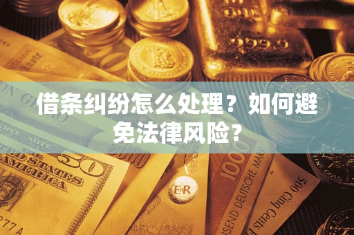 济南借条纠纷怎么处理？如何避免法律风险？